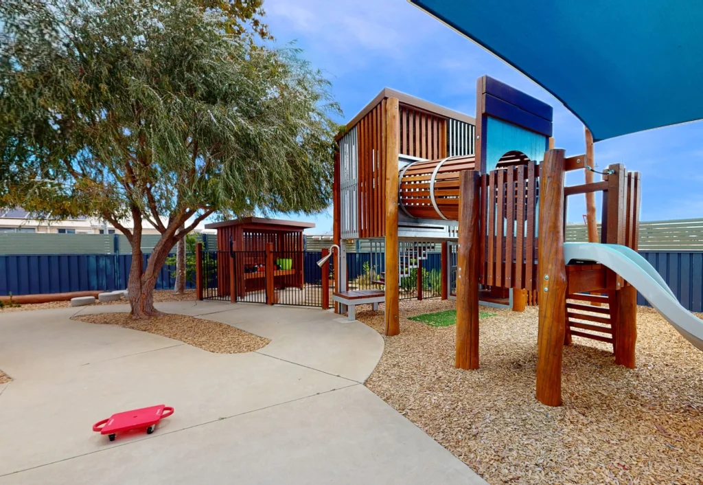 Fort with slide at Baldivis South preschool.