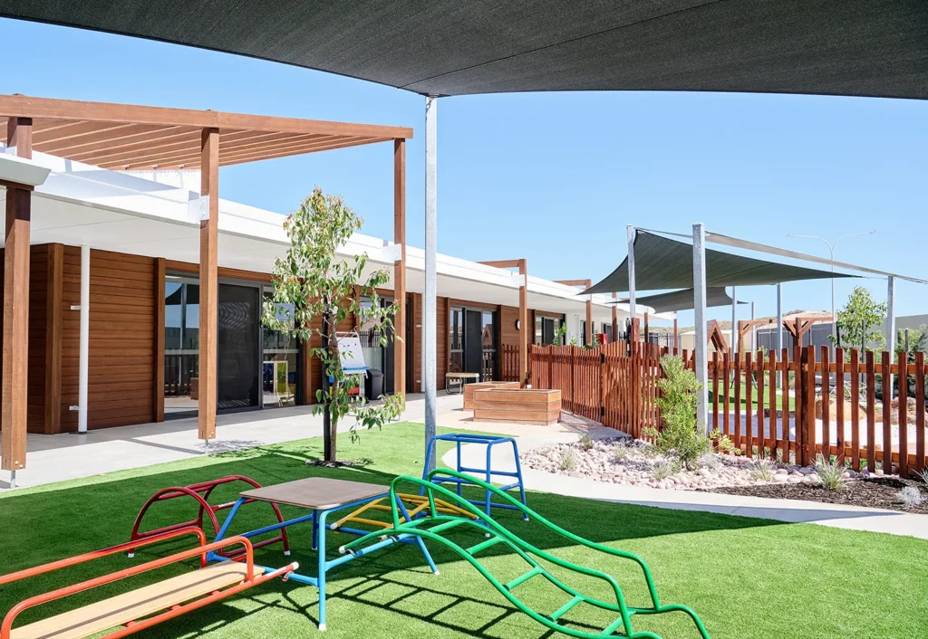 Outdoor playground at Eglington daycare near Alkimos