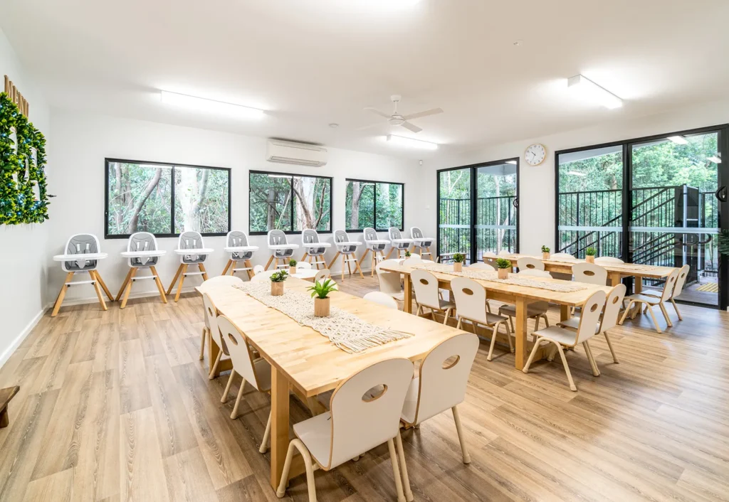 Dining room at Central Coast day care centre located in the suburb of Fountaindale